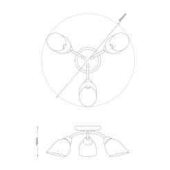 Lampa sufitowa PORTOS 3xE14 ML2266