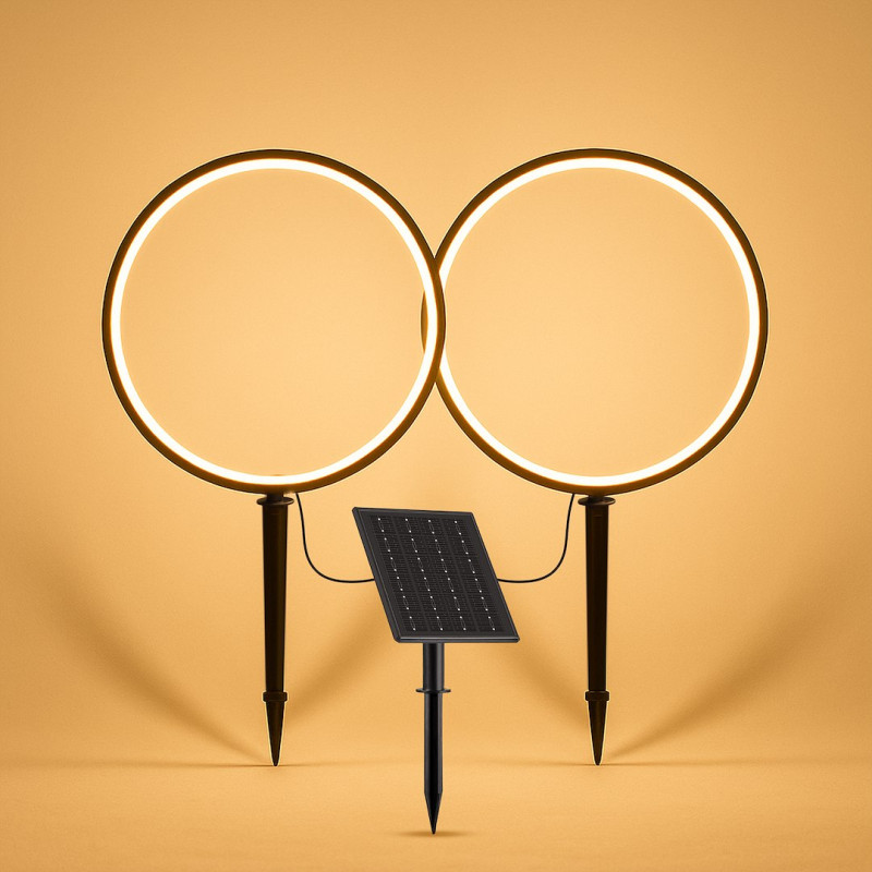 Lampa Solarna Rings 2x1,5W 2x25lm 3000K EKO2360