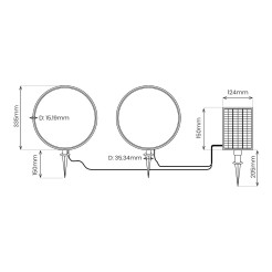 Lampa Solarna Rings 2x1,5W 2x25lm 3000K EKO2360