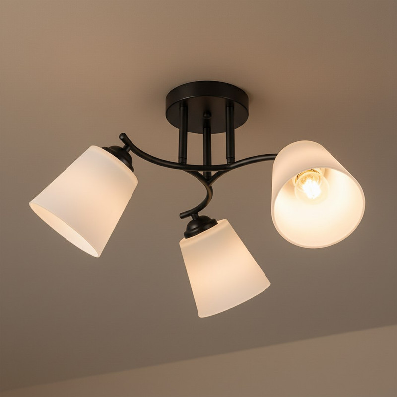 Lampa sufitowa Pafos Black 3xE27 ML2257