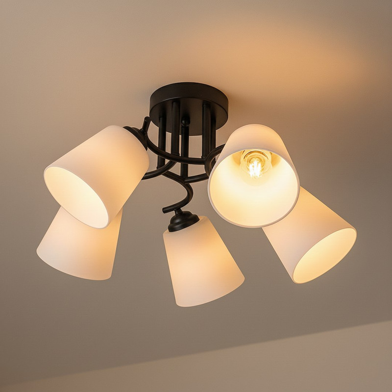Lampa sufitowa Pafos Black 5xE27 ML2258