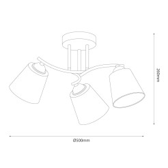Lampa sufitowa Pafos 3xE27 ML2260