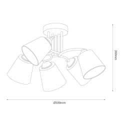 Lampa sufitowa Pafos 5xE27 ML2261