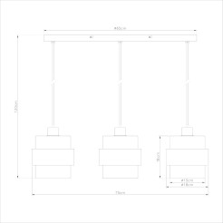 Lampa wisząca VALENTINO 3xE27 ML2239