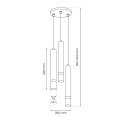 Lampa wisząca JOKER CASHMERE/GOLD 3xGU10 (koło) MLP2333
