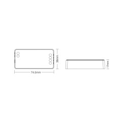 MI-LIGHT Kontroler SR5 5w1 RGB/CCT 12-24VDC 12A FUT037S+ PS-FUT037S+