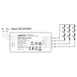MI-LIGHT Kontroler SR5 5w1 RGB/CCT 12-24VDC 12A FUT037S+ PS-FUT037S+