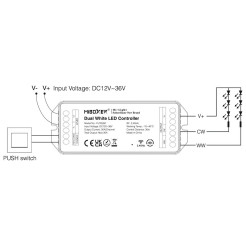 MI-LIGHT Kontroler 2w1 MONO/CCT 12-48VDC 20A FUT035P+ PS-FUT035P+