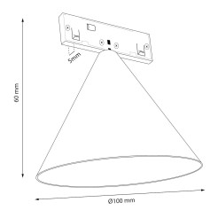 Magnetic track cone 5mm 7W 4000K ML2155