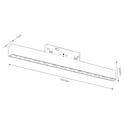 Magnetic track 10mm 12W 3000-6000K ML2176