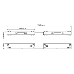 Łącznik prosty magnetic track 10mm ML2190