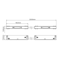 Łącznik narożny magnetic track 10mm ML2191