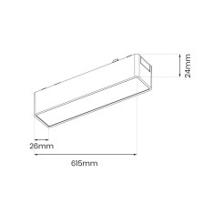 Slim Magnetic Track Biały 61cm 20W LED Tuya CCT ML2198