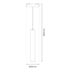Slim Magnetic Track Czarny Pendant 6W LED Tuya CCT ML2207