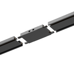 Slim Magnetic Track Czarny Łącznik Szyn Prosty ML2215