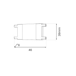 Slim Magnetic Track Biały Łącznik Szyn Prosty ML2216