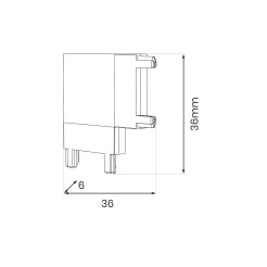 Slim Magnetic Track Biały Łącznik Szyn L ML2218