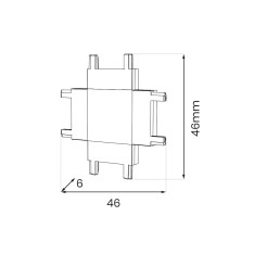 Slim Magnetic Track Biały Łącznik Szyn + ML2222