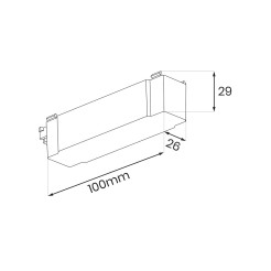 Slim Magnetic Track Czarny Wire storage ML2231