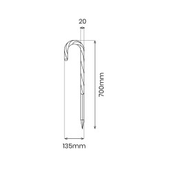 Candy cane set 5pcs 10W ML2406