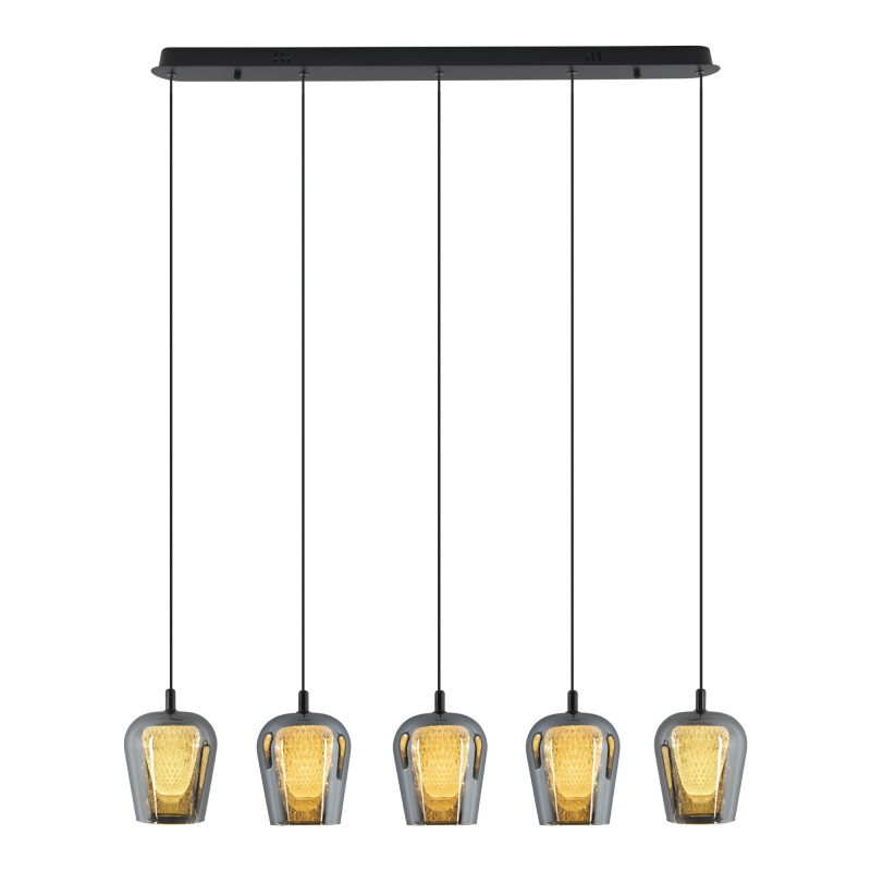 Lampa Wisząca Keso 5xLED czarna PL0141-5 PL0141-5