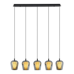 Lampa Wisząca Keso 5xLED czarna PL0141-5 PL0141-5