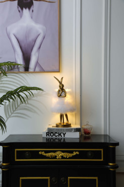 Lampa Biurkowa Zajączek Flafi M Złoty TL0108-M TL0108-M