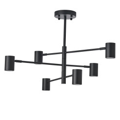 Lampa Sufitowa Noe 6xGU10 czarna PLC0102-BK PLC0102-BK