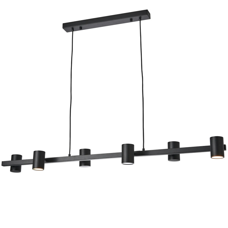 Lampa Wisząca Noe Long 6xGU10 czarna PL0111-BK PL0111-BK