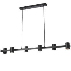 Lampa Wisząca Noe Long 6xGU10 czarna PL0111-BK PL0111-BK