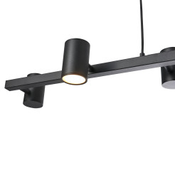 Lampa Wisząca Noe Long 6xGU10 czarna PL0111-BK PL0111-BK