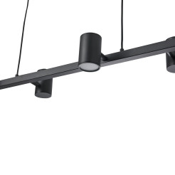 Lampa Wisząca Noe Long 6xGU10 czarna PL0111-BK PL0111-BK
