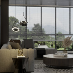Lampa Wisząca Garta Sterowana Gestami LED czarna PL0147-BK PL0147-BK