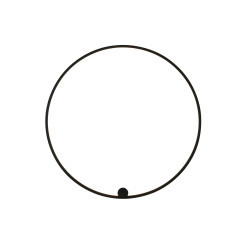 Kinkiet Ringa L 1xLED czarny WL0116-L-BK WL0116-L-BK