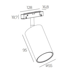Reflektor Alfer Smart 15W Magnet Line LED czarny TLV-02-15TU TLV-02-15TU