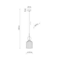 SOPHIA COGNAC WHITE LAMPA WISZACA 1XE14 11020