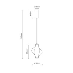 ELVA BLACK LAMPA WISZĄCA LED 8W 18213
