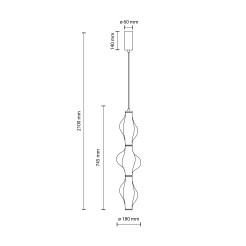 ELVA BRASS LAMPA WISZĄCA LED 22W 18214