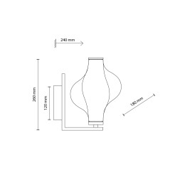 ELVA BLACK KINKIET LED 8W 18219