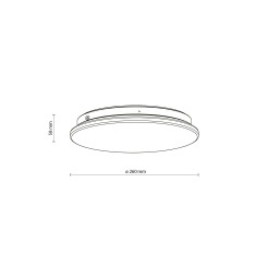 OYSTER PLAFON SUFITOWY LED 12W 18220