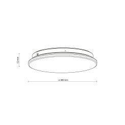 OYSTER PLAFON SUFITOWY LED 24W 18221