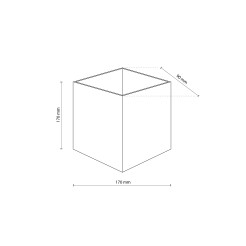 CUBE GRAY KINKIET LED IP 54 18086
