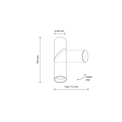 ELARIS WHITE S LAMPA SUFITOWA 1X GU10 MINI MR11 11252