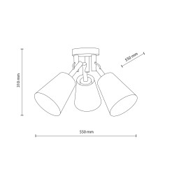 VAIO SABIA LAMPA SUFITOWA 3XE27 11605