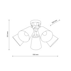 VAIO SABIA LAMPA SUFITOWA 5XE27 11606