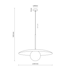 SLATE NEW BROWN GLASS LAMPA WISZĄCA1XE27 11347