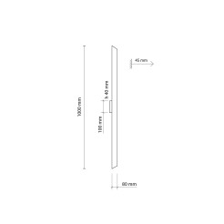 NAVI NEW BROWN LONG KINKIET LED 11349
