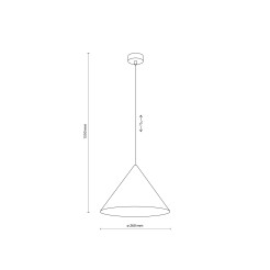 CONO S SALMON LAMPA WISZĄCA 1XE27 11383