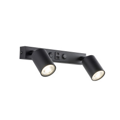 NEX BLACK KINKIET 2XGU10 / USB 11356