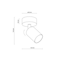NEX BLACK LAMPA SUFITOWA 1XGU10 11367